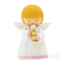 Angel + chalice - First Holy Communion - pink - 8cm