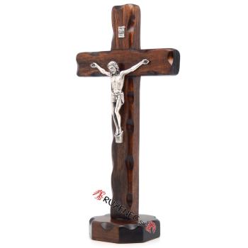 Stehende Kruzifix Holzkreuz 26cm