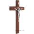 Dřevěný kříž 23cm - sv. Benedikt - hnědý