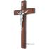 Kruzifix Holzkreuz 23cm - Hl. Benedictus - braun