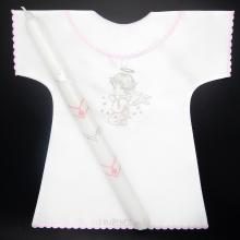 Baptism package - pink embroidery