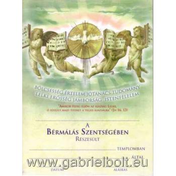 Bérmálási emléklap - 18x24cm - FIO-05