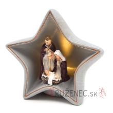 Weihnachtskrippe LED-beleuchtete - 9x10x5cm