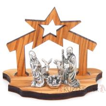 Nativity Scene - 5x6x8cm - olive-wood