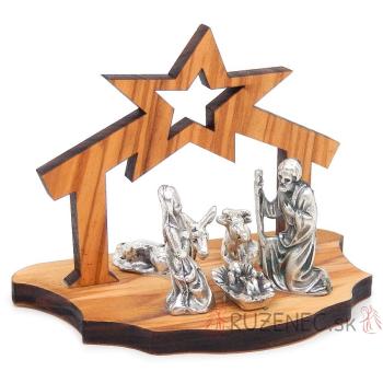Betlehém  - 5x6x8cm - olivové drevo