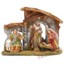 Nativity Scene - LED lights - 19x25x9cm