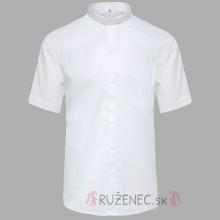 White Clergy shirt - short sleeve - 60% cotton