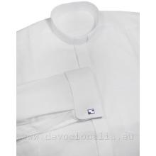 White Clergy shirt - cuff buttons