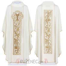 Chasuble ecru - embroidery Eucharistia