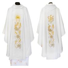 Biely ornát - Výšivka - Eucharistia