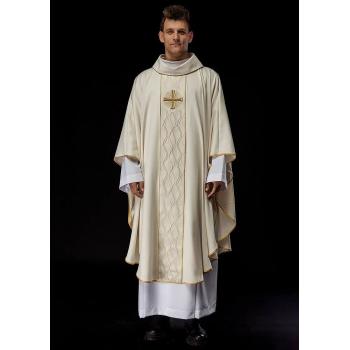 Biely ornát - Výšivka kríž +