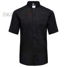 Black Clergy shirt - short sleeve - 60% cotton