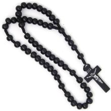 Holz Rosenkranz geknüpfte – 7mm schwarz Holz