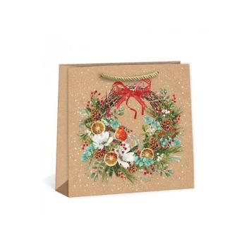 Darčeková taška - vianočná - 240 x 240mm