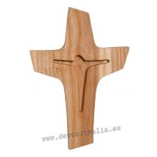Dřevěný kříž 21cm - vyřezávaný - B