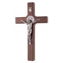 Wood cross 22cm - St. Benedict