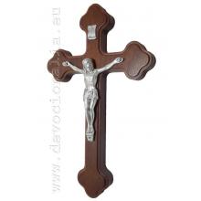 Drevený kríž 22cm - tmavohnedý