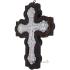 Wood cross 29cm - with metal insert