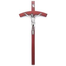Drevený kríž 23cm - bordový