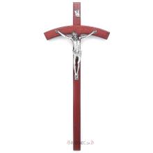 Drevený kríž 23cm - bordový