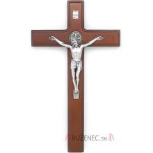 Drevený kríž 23cm - Sv. Benedikt - hnedý