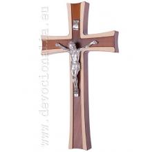 Dřevěný kříž 25cm - dvoubarevný
