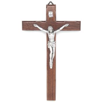 Drevený kríž 25cm -  orechové drevo