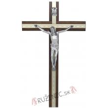 Wooden cross 25cm - with metal insert