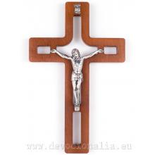 Kruzifix  Holzkreuz 25cm - dunkelbraun