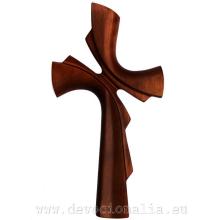 Wood crucifix 26cm - dark brown
