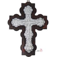 Holzkreuz 29cm - mit Metalleinsatz