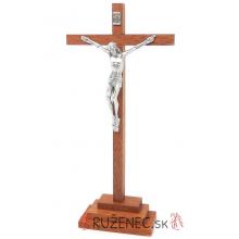 Drevený kríž s podstavcom 28cm - orech