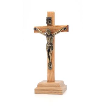 Dřevěný kříž na podstavci 12cm