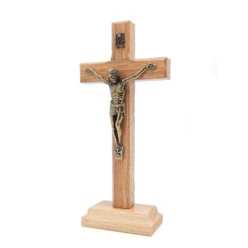 Dřevěný kříž na podstavci 16cm