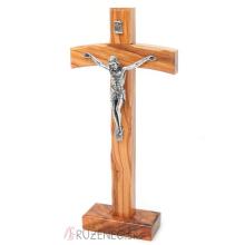 Drevený kríž s podstavcom 22cm - olivové drevo
