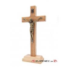 Wood cross wit base 16cm