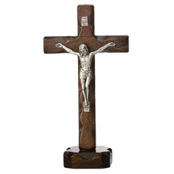 Stehende Kruzifix Holzkreuz 18cm