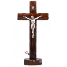 Wooden cross with base 26cm