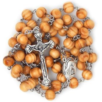 Drevený ruženec prírodný - 7mm