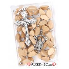 Wood Rosary - 6x9mm light wood beads