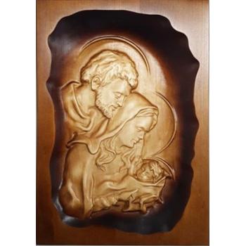Woodcarving - Holy Family - 33x23cm image