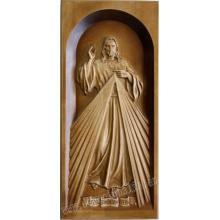 Holzschnitzereien - Barmherziger Jesus - Bild 30x14cm