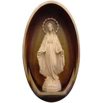 Drevorezba - Panna Mária zázračnej medaily - 38x23cm obraz