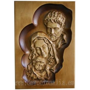Drevorezba - Svätá rodina - 33x23cm obraz