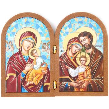 Dvojkrídlová plaketa 12x9.5cm - Matka ustavičnej pomoci - Svätá