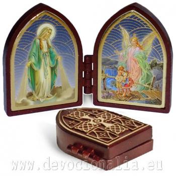 Dvoukřídlá plaketa  8x4cm - Marie + Anděl