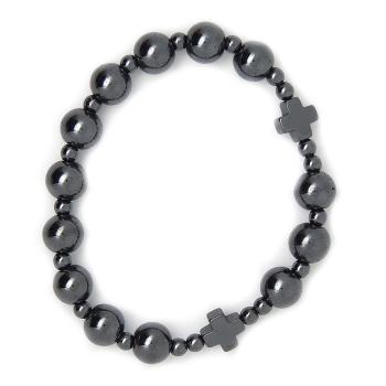 Elastický ruženec na ruku hematit 10mm