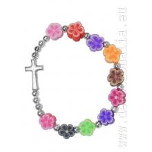 Rosary Bracelet on elastic - childrens - colorful