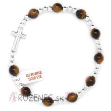 Tigerauge Rosenkranz Armband elastic