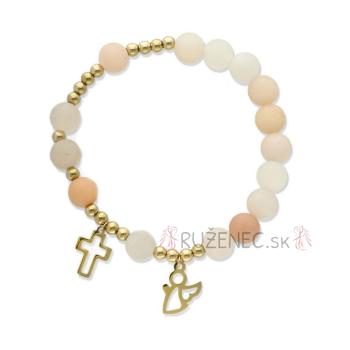 Exkluzívny ruženec na ruku - ružový aventurin